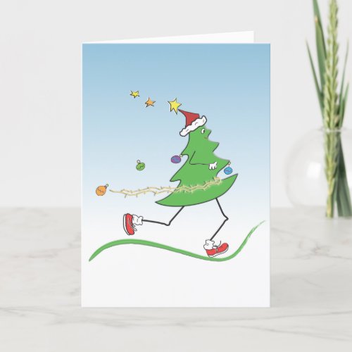 Christmas Tree Runner  Cards with Greeting inside