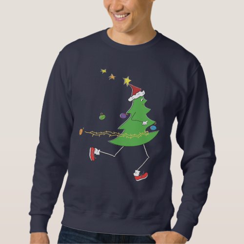 Christmas Tree Runner  Illustration Sweatshirt
