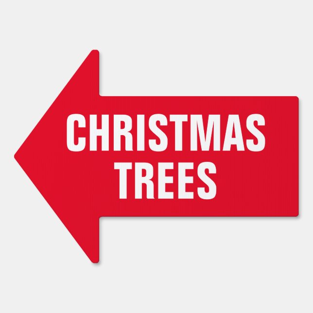Christmas tree sale directional arrow yard sign (Front)