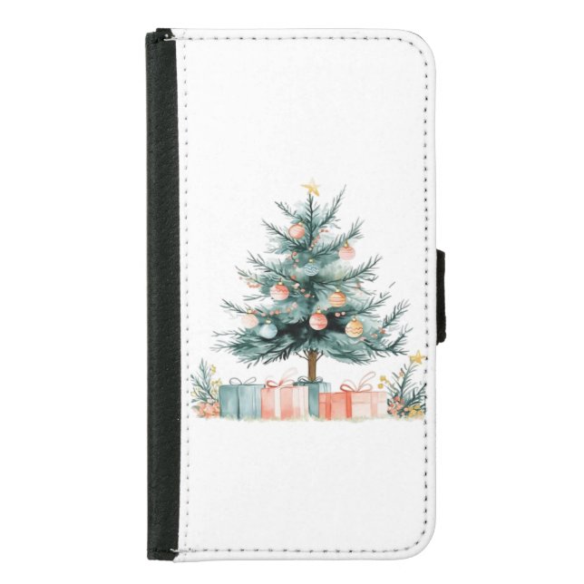 Christmas tree  samsung galaxy wallet case (Front)