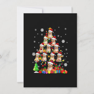 Christmas Tree Santa Cavapoo Christmas Lights Sant Invitation