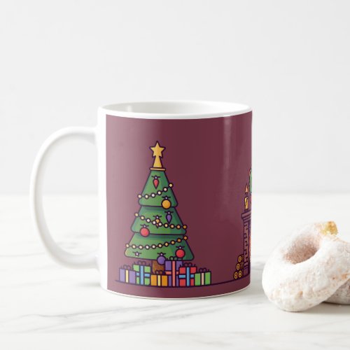 christmas Tree Santa claus white elephant gift  Coffee Mug