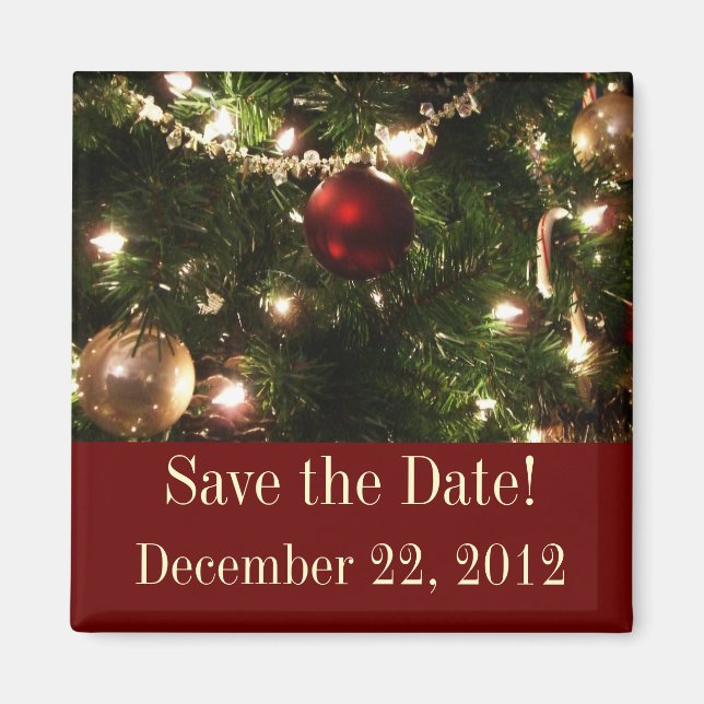 Christmas Tree Save the Date Magnet (Front)