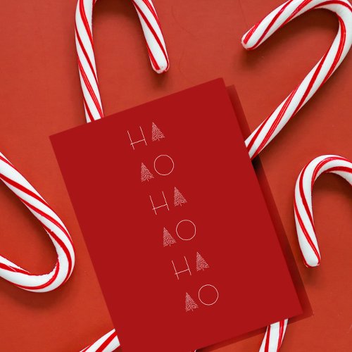 Christmas Tree Scandi Minimalist Simple Holiday  Postcard