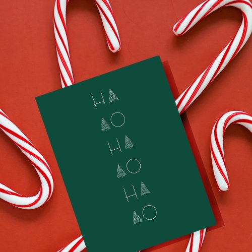 Christmas Tree Scandi Minimalist Simple Holiday  Postcard