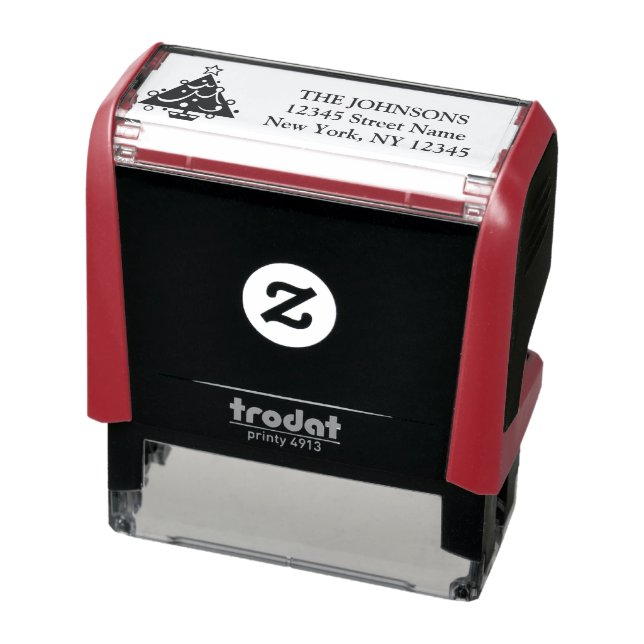 Christmas tree self inking return address stamps (Product)