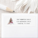 Christmas Tree Shape Photo Return Name Address Label<br><div class="desc">Christmas Tree Shape Photo Return Name Address. Celebrate the season in style with this modern photo Christmas card featuring your own image framed in a festive Christmas tree shape! Simply replace the sample photo with your own and personalise with your details.</div>