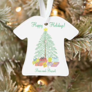 Christmas Tree Shirt Shaped Ornament