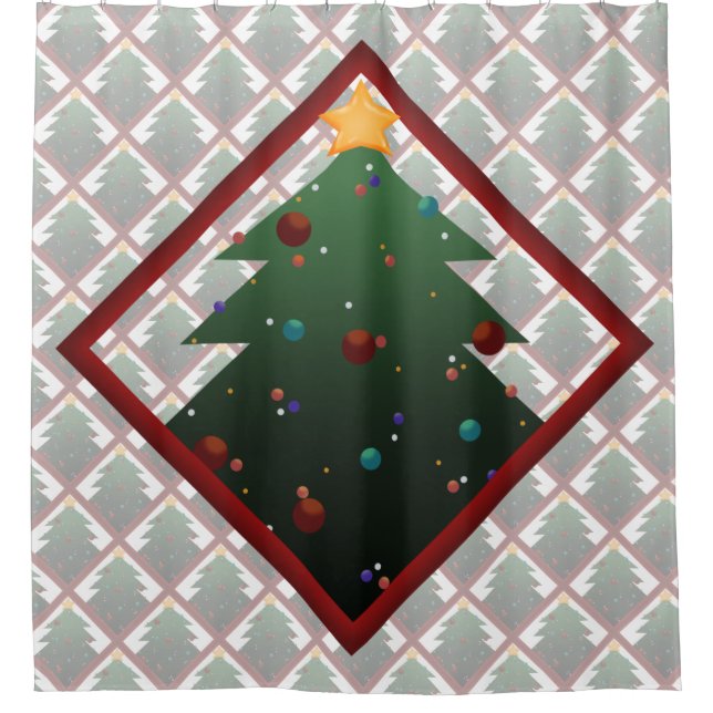 Christmas Tree Shower Curtain (Front)