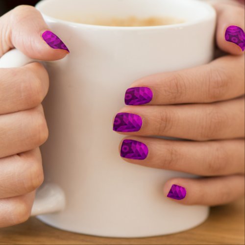 Christmas Tree Silhouette  Purple Star Gradient Minx Nail Art