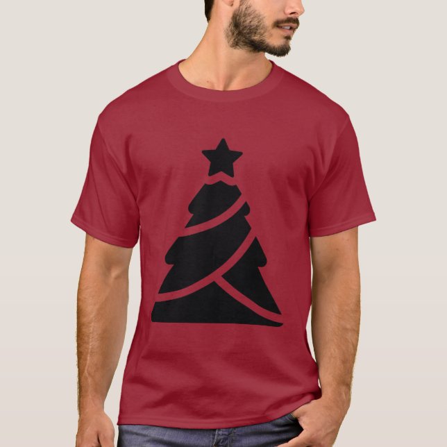 Christmas Tree Silhouette T-Shirt (Front)