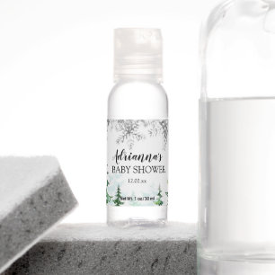 Christmas Tree Silver Snowflakes Hand Sanitizer