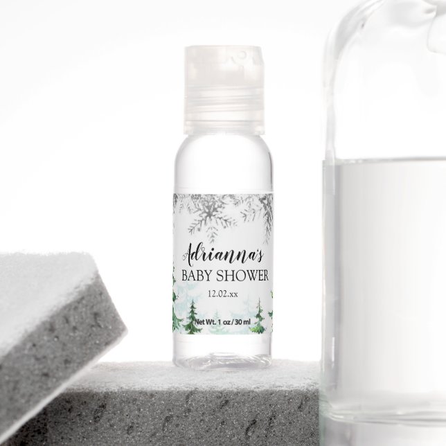 Christmas Tree Silver Snowflakes Hand Sanitizer (Insitu)