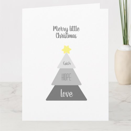 Christmas Tree Simple Faith Hope Love Christmas Card