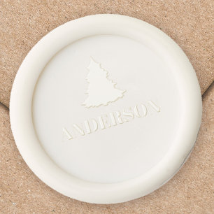 Christmas Tree Simple Minimalist Family Name Wax Seal Stamp