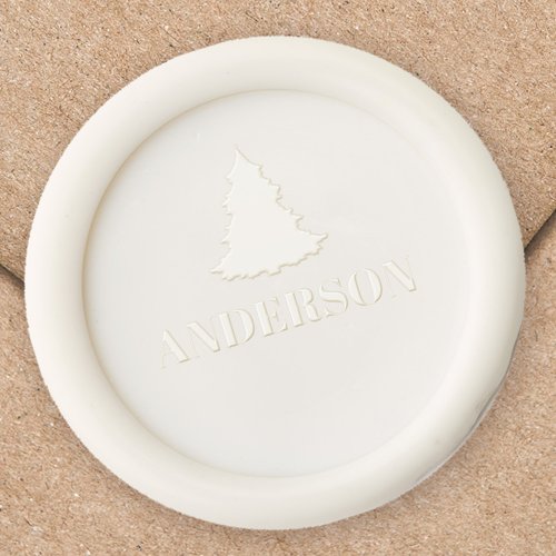 Christmas Tree Simple Minimalist Family Name Wax Seal Stamp