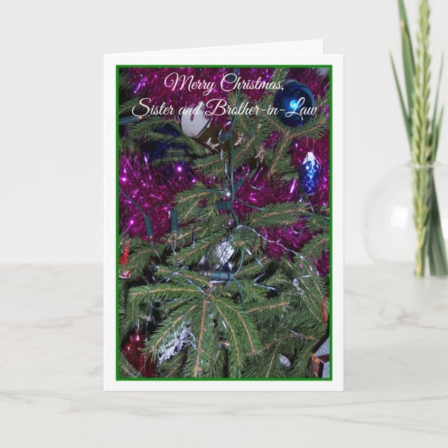 Christmas Tree Sister and Brother-in-Law Christmas Holiday Card (Front)