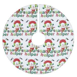 Christmas Tree Skirt Elf Santa's Helper