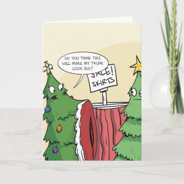 Christmas Tree Skirt Holiday Card (Front)