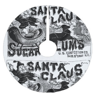 Christmas Tree Skirt Santa Claus Vintage
