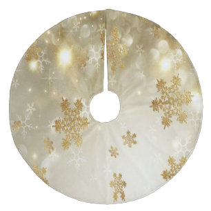 Christmas Tree Skirt/Snowflake Fleece Tree Skirt