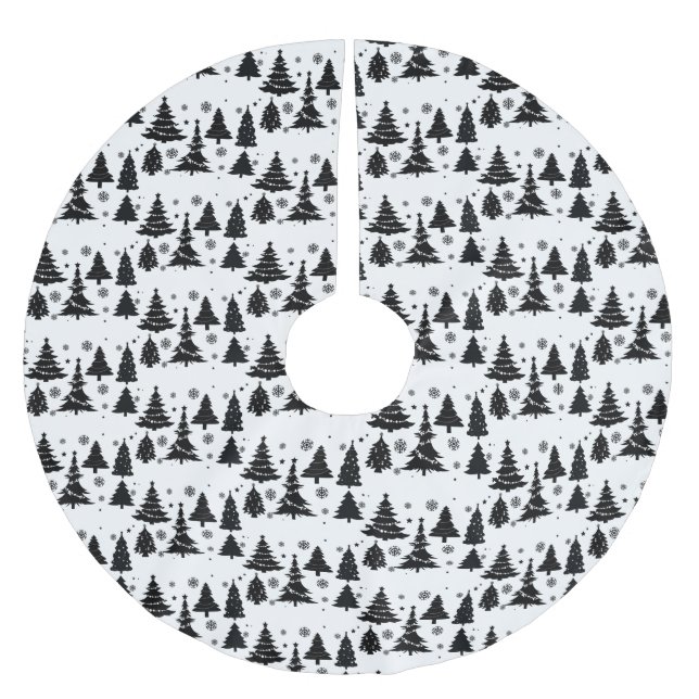 Christmas Tree Skirt-Trees Brushed Polyester Tree Skirt (Front)