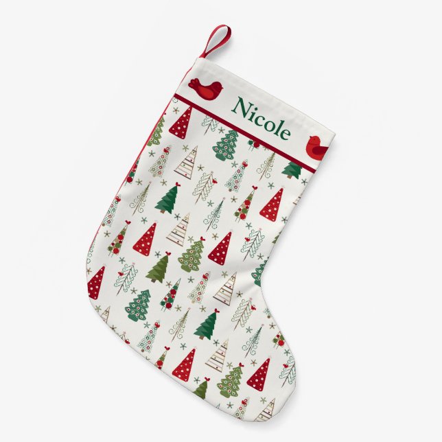 Christmas Tree Small Christmas Stocking (Front (Hanging))