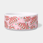 Christmas Tree Snack Cake Dog Bowl<br><div class="desc">Celebrate the holidays with our enchanting Christmas collection, where the charm of yesteryears comes alive through a delightful Christmas tree snack cake print. This vintage-inspired design graces an array of wrapping paper, party essentials, decor, and thoughtful gifts, whisking you back to treasured memories of festive seasons past. Perfect for those...</div>