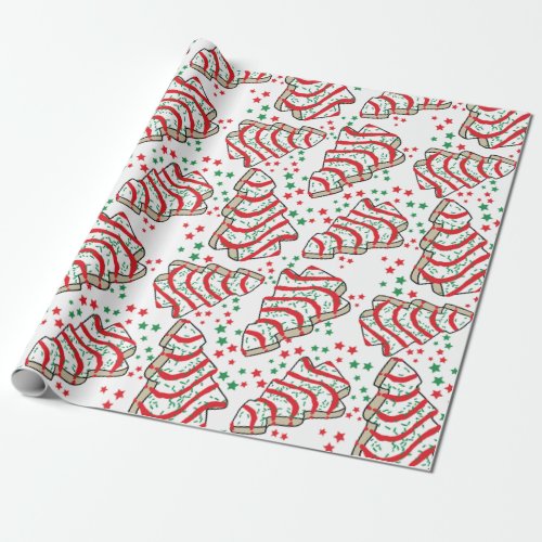 Christmas Tree Snack Cake Wrapping Paper