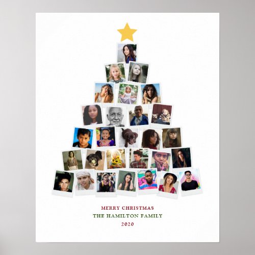 Christmas Tree Snapshots Art Poster