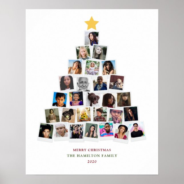 Christmas Tree Snapshots Art Poster (Front)