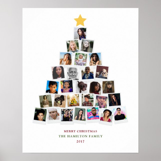 Christmas Tree Snapshots Art Poster (Front)