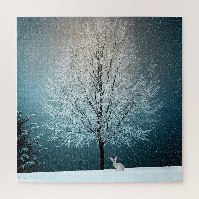Christmas Tree & Snow Jigsaw Puzzle (Vertical)