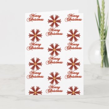 Christmas Tree Snowflake Merry Christmas (White) Card