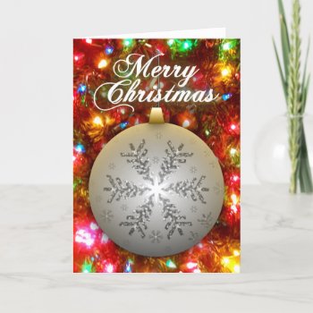 Christmas Tree Snowflake (Silver) Ornament Card
