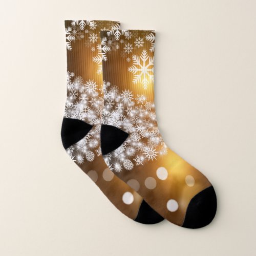 christmas tree snowflakes socks