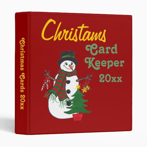 Christmas Tree  Snowman _ Card Keeper _ Binder