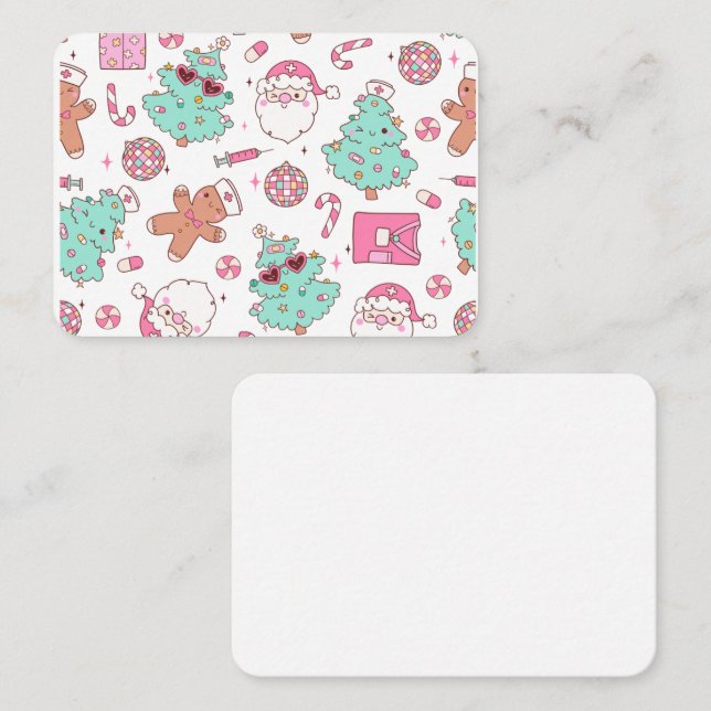 Christmas Tree Snowman Christmas Party  I Business Card (Front/Back)