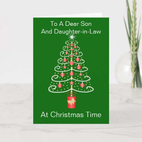 Christmas Tree Son And Daughter_In_Law Christmas Holiday Card