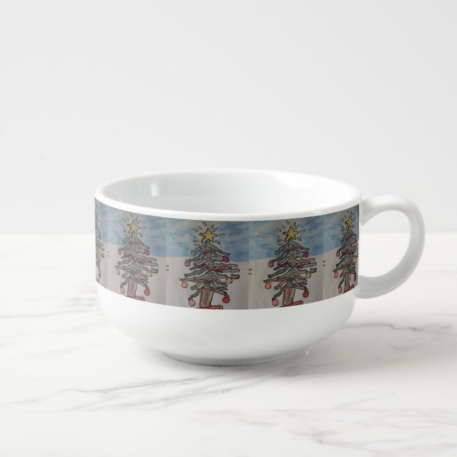Christmas Tree Soup Mug (Left)