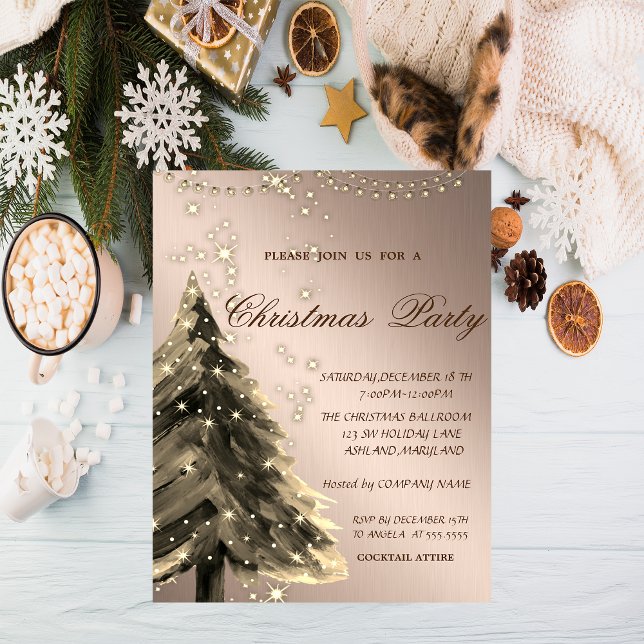 Christmas Tree,Sparkle,Lights,Christmas Party Invitation (Creator Uploaded)