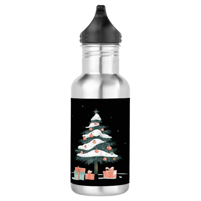 Christmas tree  stainless steel water bottle (Right)