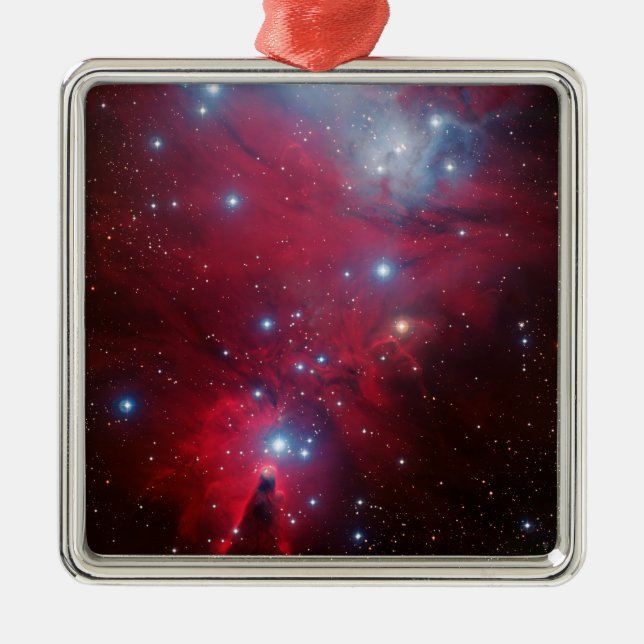 Christmas Tree Star Cluster Metal Ornament (Front)