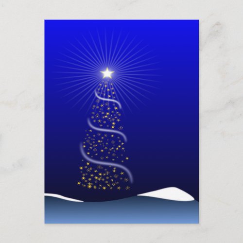 Christmas_ Tree  Star Holiday Postcard