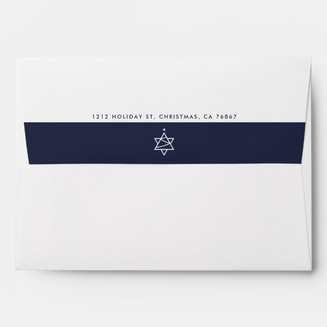 Christmas Tree Star of David  Envelope (Back (Top Flap))