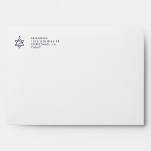 Christmas Tree Star of David Envelope