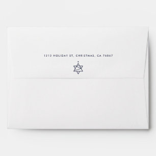 Christmas Tree Star of David Envelope