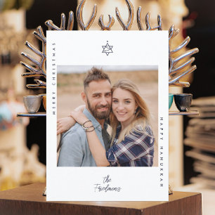Christmas Tree Star of David Holiday Card
