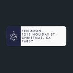 Christmas Tree Star of David return address label<br><div class="desc">A Christmas tree is incorporated into a Star of David celebrating Christmas and Hanukkah.</div>
