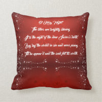 Christmas Tree Stars O Holy Night Throw Pillow